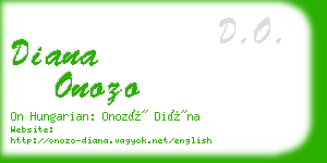 diana onozo business card